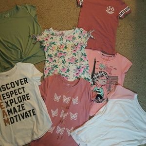 Bundle of 7 Girl Tops